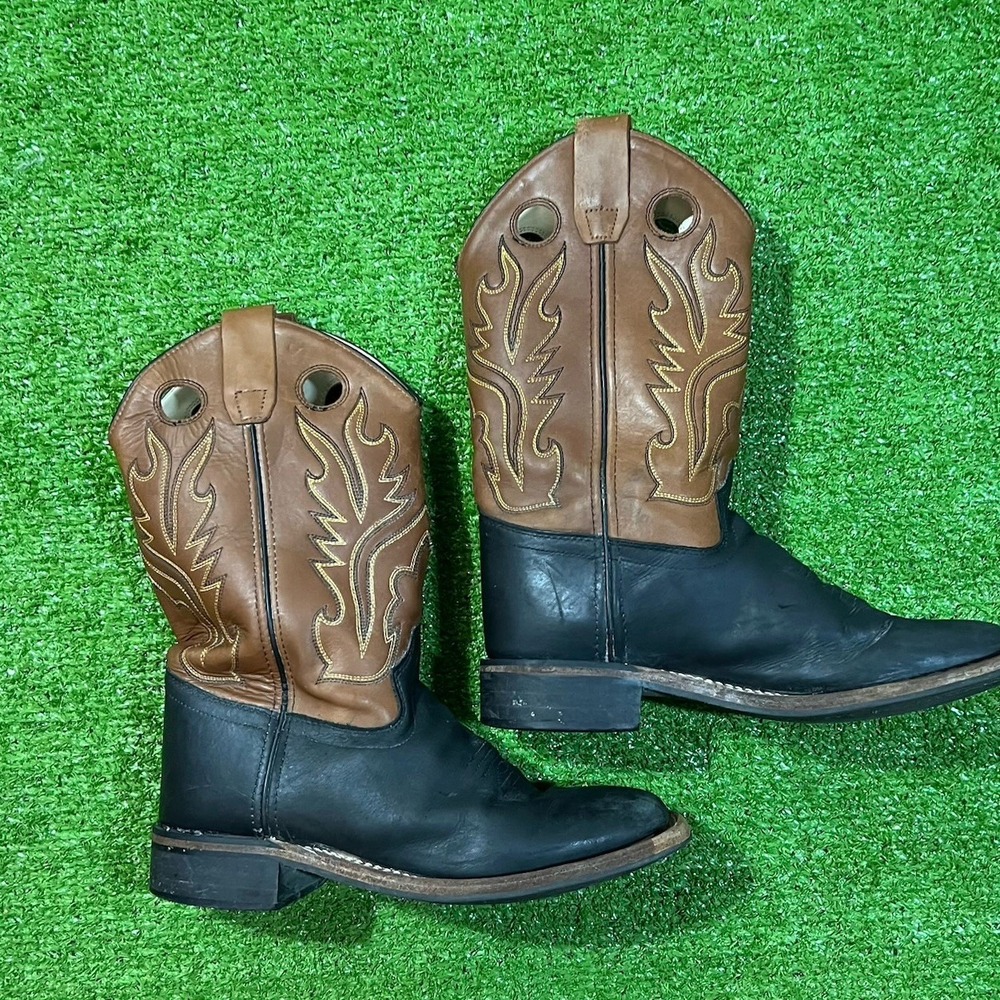 Kids Western Cowboy Boots - Black and Brown
